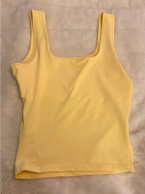 Women's Square Neck Tank Top - Yellow